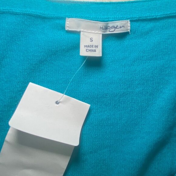 Halogen Womens Turquoise Button-Down Cardigan Sweater Size S Preppy Fairy - Picture 5 of 6